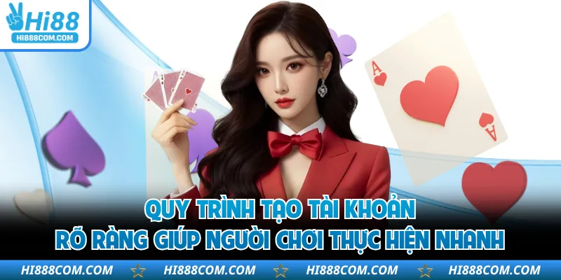 Quy trình tạo tài khoản Hi88 rõ ràng giúp người chơi thực hiện nhanh